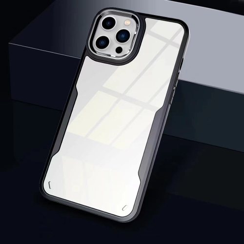 

For iPhone 13 Pro Transparent Acrylic + TPU Phone Case (Black)