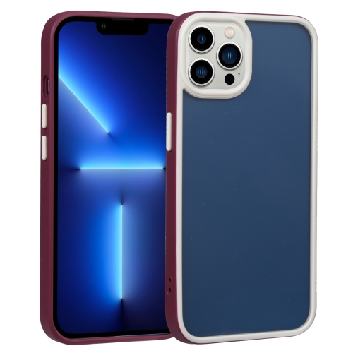 

Two-color Shield TPU + PC Phone Case For iPhone 13 Pro(Wine Red)