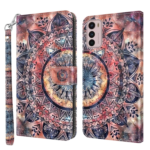 

For Motorola Moto G42 5G 3D Painted Leather Phone Case(Color Mandala)