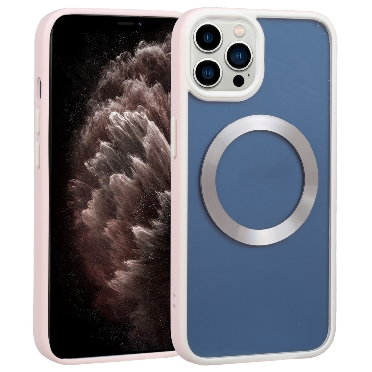 

Two-color Shield MagSafe TPU + PC Phone Case For iPhone 11 Pro Max(Pink)