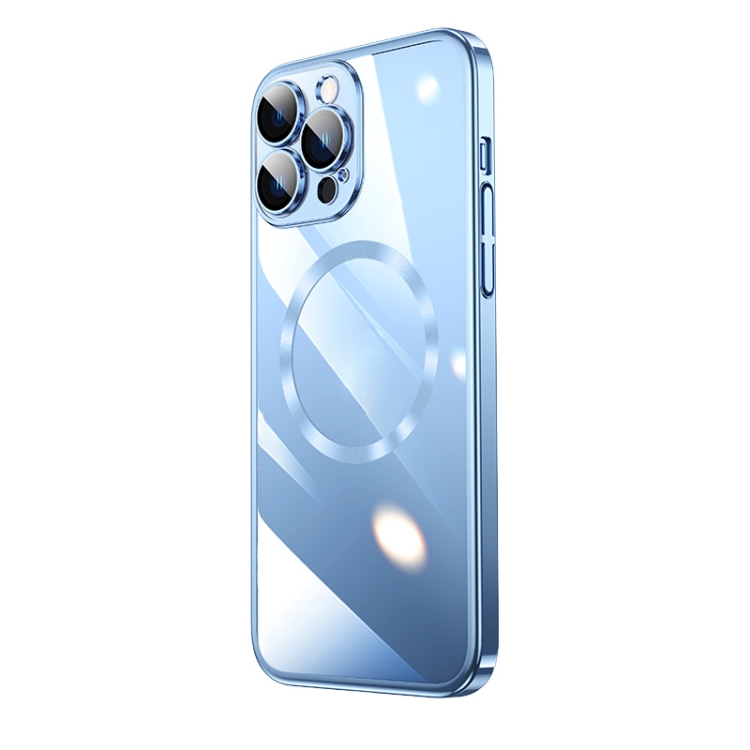 

Electroplating MagSafe Airbag PC Phone Case For iPhone 14 Max(Sierra Blue)