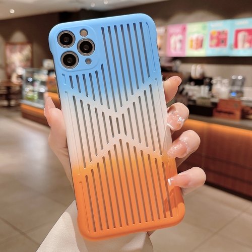 

Heat Dissipation Gradient PC Phone Case For iPhone 12(Blue Orange)