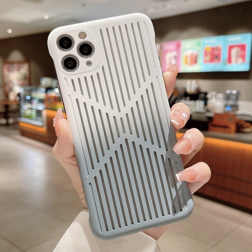 

Heat Dissipation Gradient PC Phone Case For iPhone 11(Black White)