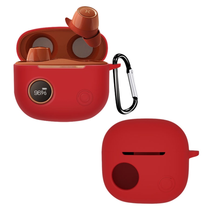 

For Edifier Heartless TO-U2 Pure Color Bluetooth Earphone Silicone Case(Red)