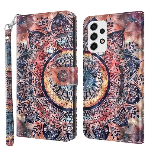 

For Samsung Galaxy A33 5G 3D Painted Leather Phone Case(Colorful Mandala)