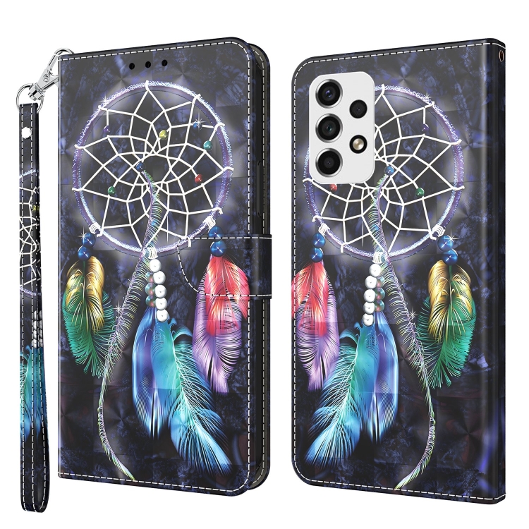 

For Samsung Galaxy A53 5G 3D Painted Leather Phone Case(Colorful Dreamcatcher)