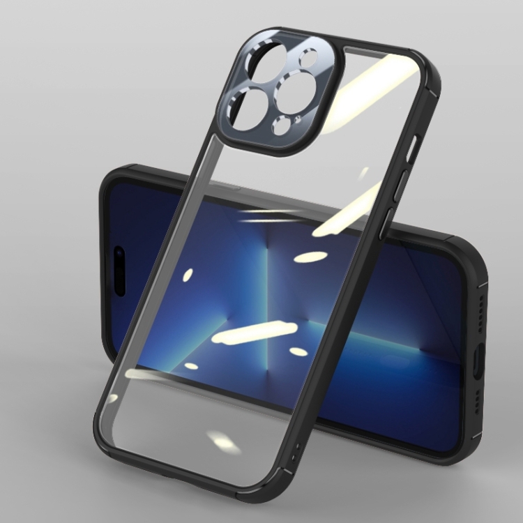 

For iPhone 14 Pro Acrylic Transparent PC Phone Case(Black)