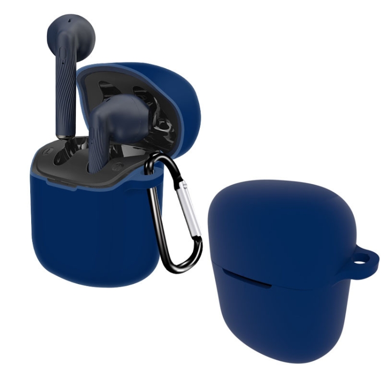 

For SOAIY SR2 Pure Color Bluetooth Earphone Silicone Protective Case(Dark Blue)