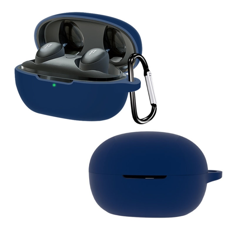 

For 1MORE ESS6001T EH601 Pure Color Bluetooth Earphone Silicone Protective Case(Dark Blue)
