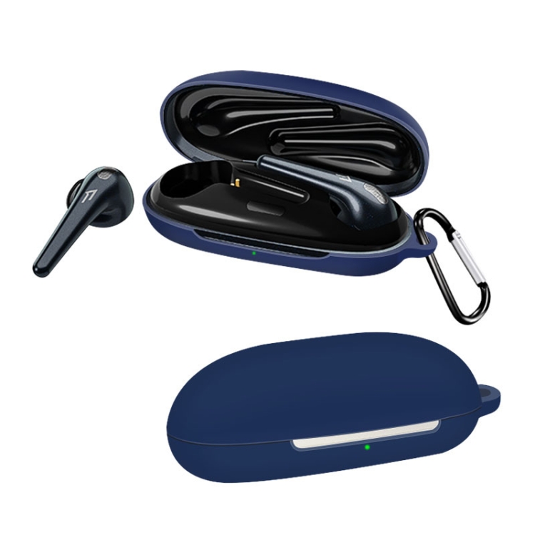 

For 1MORE ESS3001T Pure Color Bluetooth Earphone Silicone Protective Case(Dark Blue)