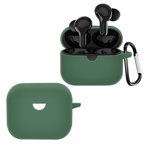 

For Noise Air Buds+ Pure Color Bluetooth Earphone Soft Silicone Protective Case With Hook(Green)