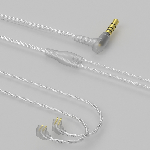 

CVJ V7 1.25m 4-Cores Silver-plated 3.5mm Elbow Earphone Cable, Model:0.75mm No Mic(Silver)