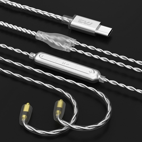 

CVJ V5.TC 1.25m Type-C Digital Decoding Silver-plated Earphone Cable, Style:MMCX(Silver)