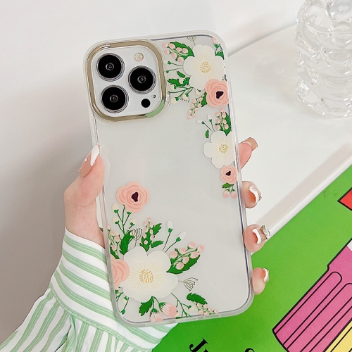 

Dual-side Laminating Fresh Flowers Phone Case For iPhone 14 Pro Max(China Aster)