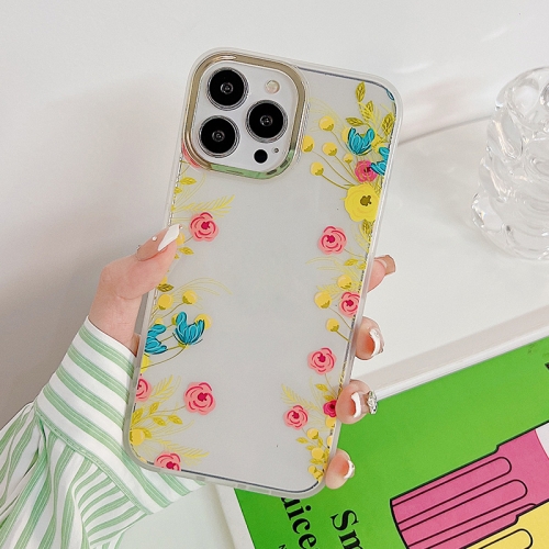 

For iPhone 13 Dual-side Laminating Elegant Flowers Phone Case(Lamei)