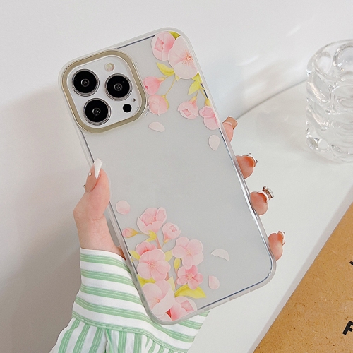 

For iPhone 13 Pro Max Dual-side Laminating Elegant Flowers Phone Case (Begonia)