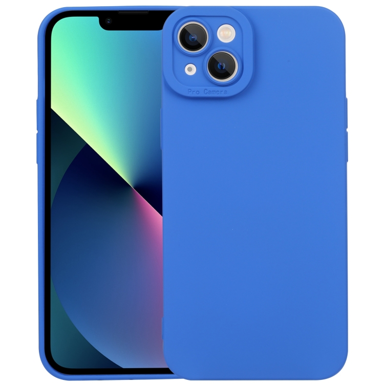 

For iPhone 14 Plus Liquid Silicone Full Coverage Phone Case (Dark Blue)
