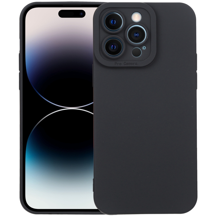 

For iPhone 14 Pro Liquid Silicone Full Coverage Phone Case(Black)