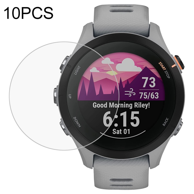 

10 PCS For Garmin Forerunner 255S Music 41mm Tempered Glass Screen Watch Film