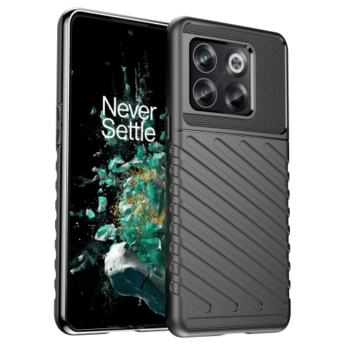

For OnePlus 10T Thunderbolt Shockproof TPU Protective Soft Phone Case(Black)