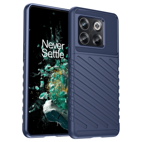 

For OnePlus 10T Thunderbolt Shockproof TPU Protective Soft Phone Case(Blue)