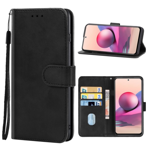 

For Xiaomi Redmi Note 11 SE India Leather Phone Case(Black)