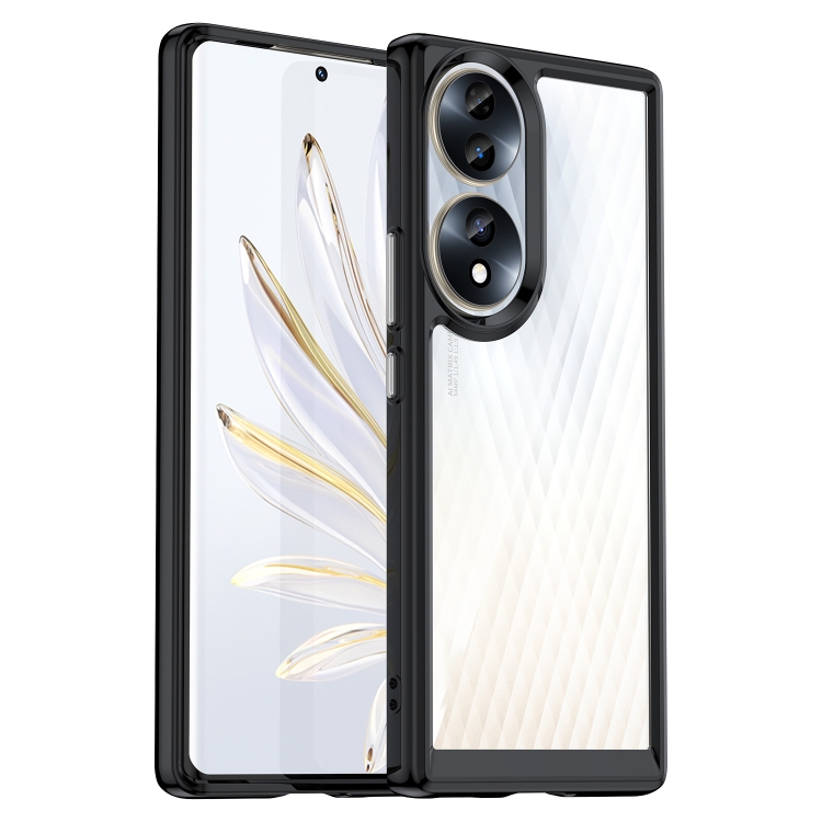 

For Honor 70 5G Colorful Series Acrylic + TPU Phone Case(Black)