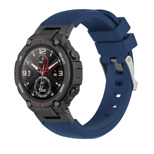 

For Amazfit T-Rex / T-Rex Pro / Ares Twill Silicone Watch Band(Midnight Blue)
