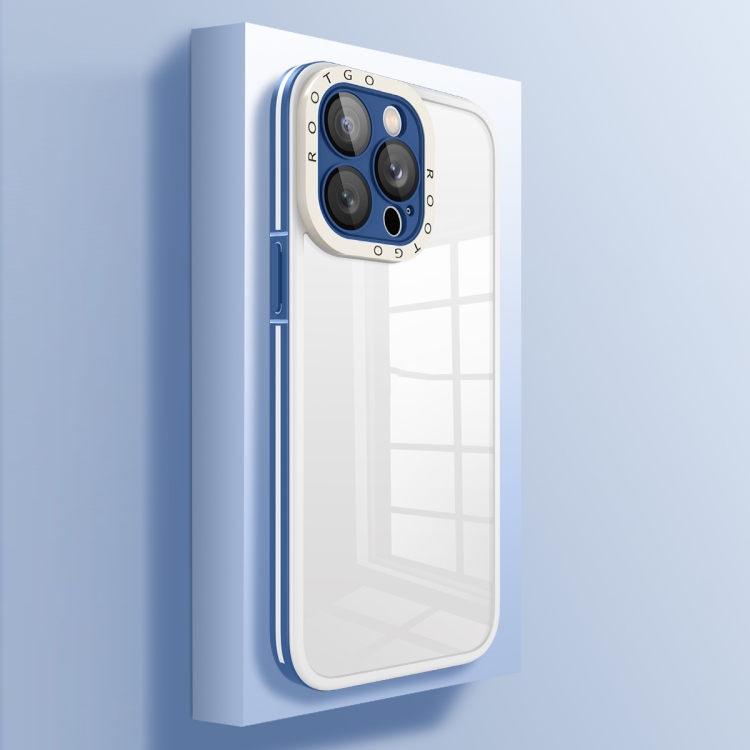 

High Transparency Shockproof PC Phone Case For iPhone 14 Pro Max(Navy Blue)