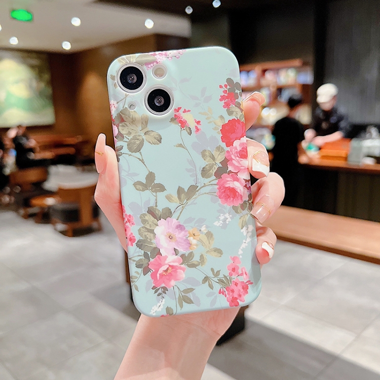 

Small Floral TPU Phone Case For iPhone 12(Mint Green)