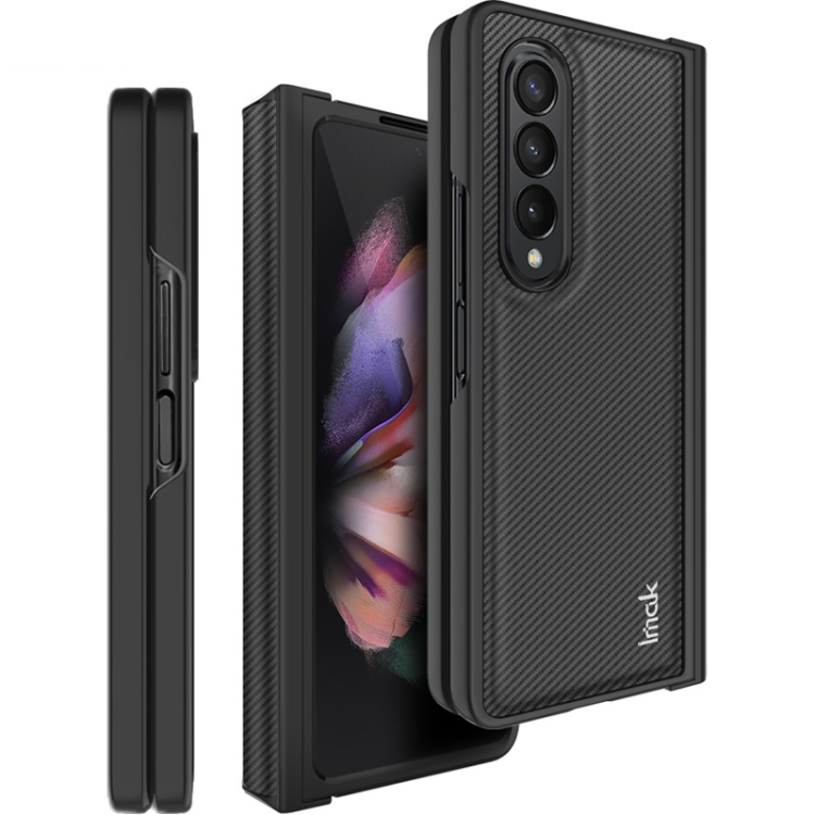 

For Samsung Galaxy Z Fold4 5G IMAK Ruiyi Series Carbon Fiber PU + PC Phone Case(Black)