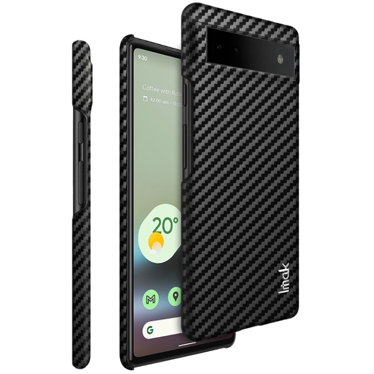 

For Google Pixel 6a IMAK Ruiyi Series Carbon Fiber PU + PC Phone Case(Black)