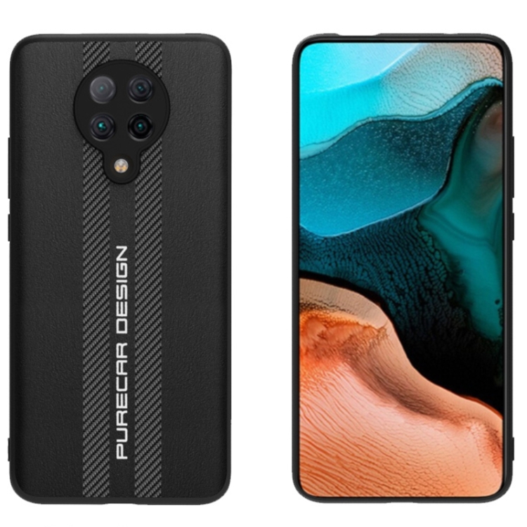 

For Xiaomi Redmi K30 Pro Carbon Fiber Texture Plain Leather Phone Case(Black)