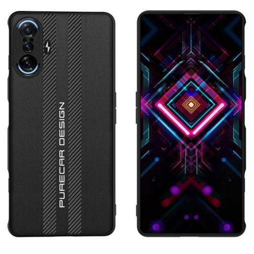 

For Xiaomi Redmi K40 Gaming Carbon Fiber Texture Plain Leather Phone Case(Black)