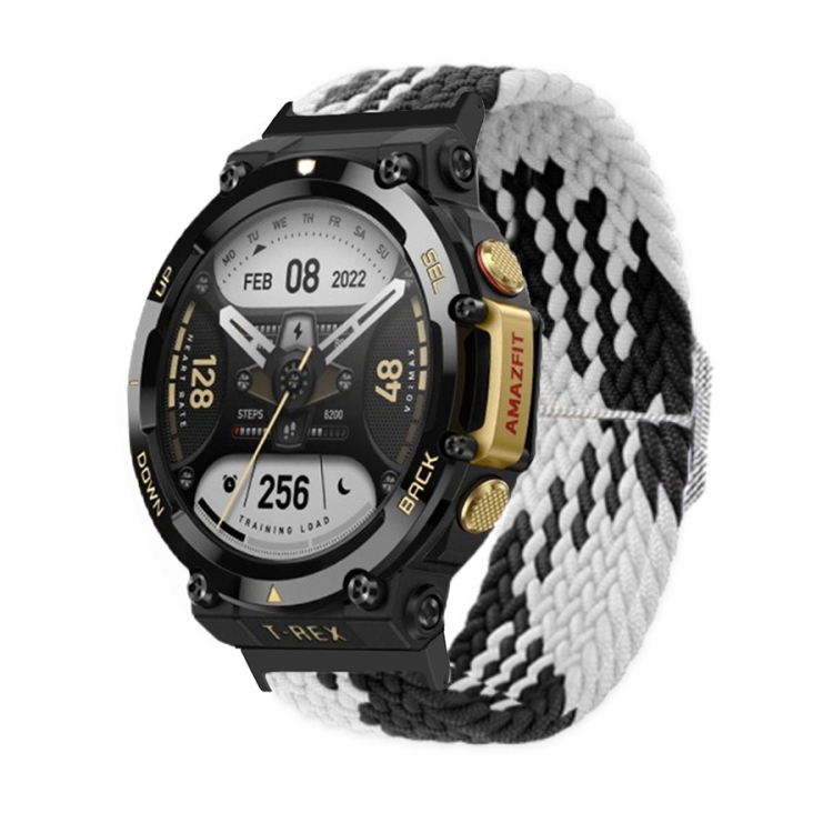 For Amazfit T-Rex Adjustable Buckle Braided Nylon Watch Band