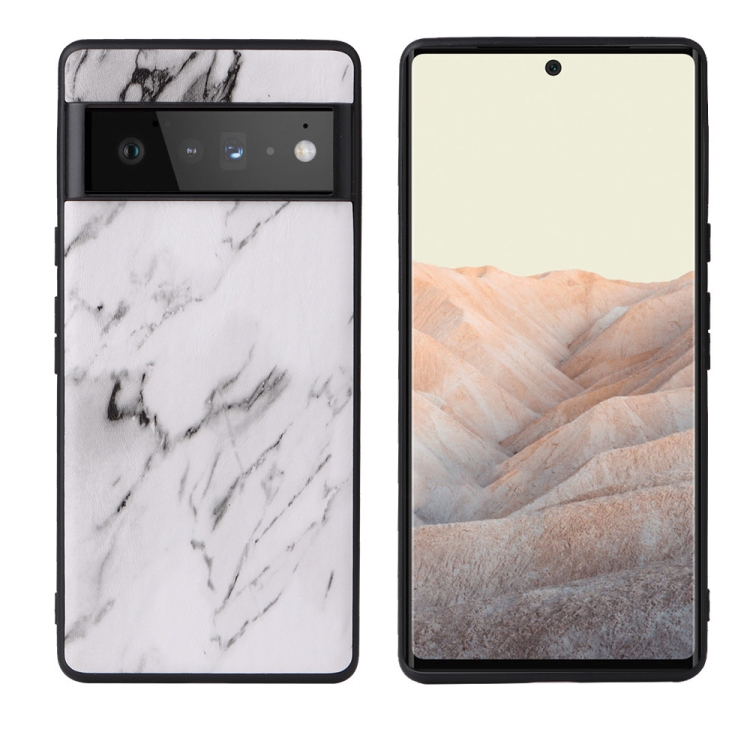 

For Google Pixel 6 Pro Leather Back Phone Case(Marble)