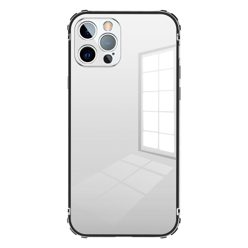 

Stainless Steel+TPU Metal Transparent Phone Case For iPhone 12 Pro(Silver)