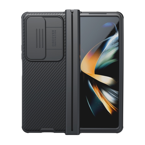 

For Samsung Galaxy Z Fold4 NILLKIN Black Mirror Pro Series Camshield PC Phone Case, Simple Set(Black)