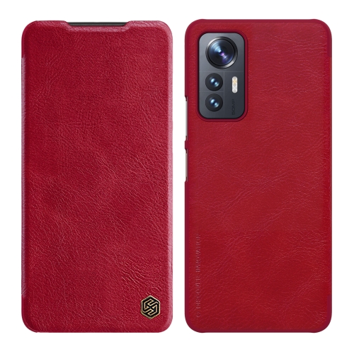 

For Xiaomi 12 Lite NILLKIN QIN Series Crazy Horse Texture Leather Phone Case(Red)