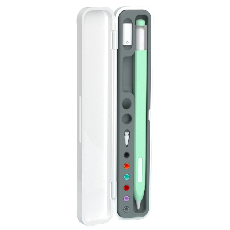 

10 PCS / Set Pencil Universal Silicone Stylus Protection Storage Box(Grey)