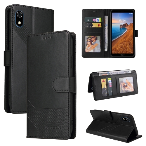 

For Xiaomi Redmi 7A GQUTROBE Skin Feel Magnetic Leather Phone Case(Black)