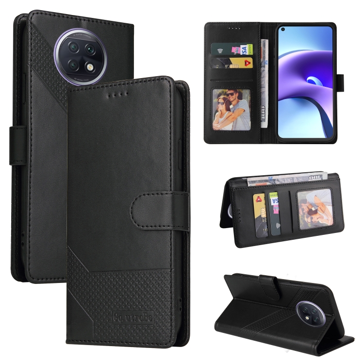 

For Xiaomi Redmi Note 9T GQUTROBE Skin Feel Magnetic Leather Phone Case(Black)