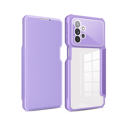 

For Samsung Galaxy A23 Magnetic Flip Leather Phone Case(Purple)