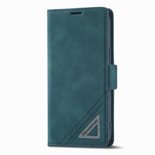 

For iPhone 13 Pro Max Forwenw Dual-side Buckle Leather Phone Case (Dark Cyan)