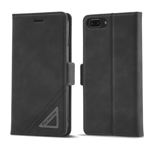 

Forwenw Dual-side Buckle Leather Phone Case For iPhone 7 Plus / 8 Plus(Black)