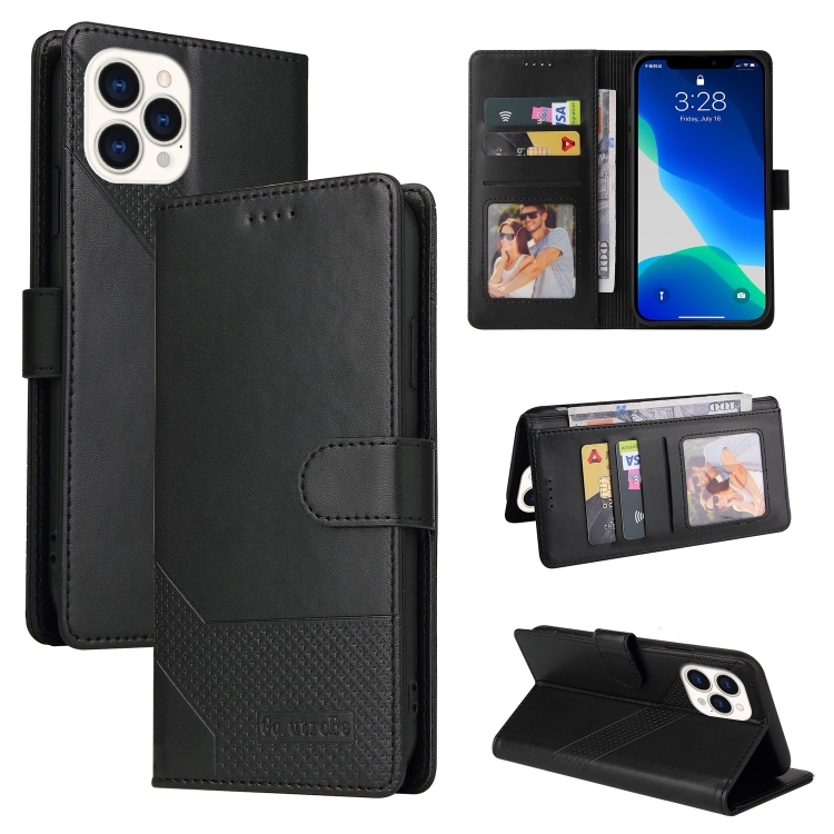 

GQUTROBE Skin Feel Magnetic Leather Phone Case For iPhone 13 Pro Max(Black)