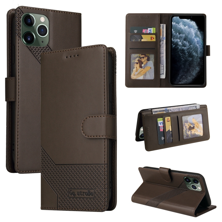 

GQUTROBE Skin Feel Magnetic Leather Phone Case For iPhone 11 Pro Max(Brown)