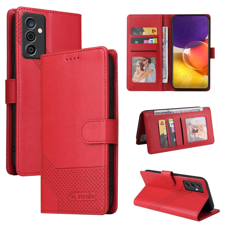 

For Samsung Galaxy A82 5G GQUTROBE Skin Feel Magnetic Leather Phone Case(Red)