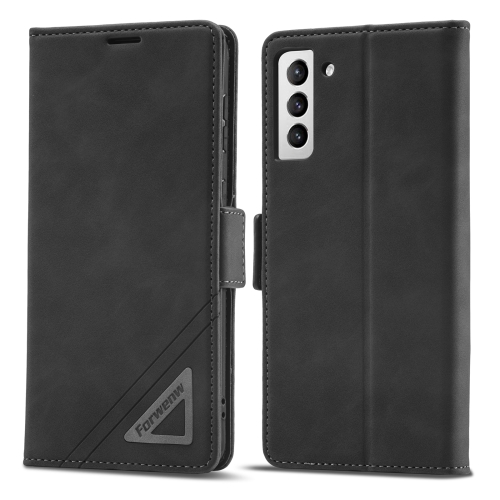 

For Samsung Galaxy S22 5G Forwenw Dual-side Buckle Leather Phone Case(Black)
