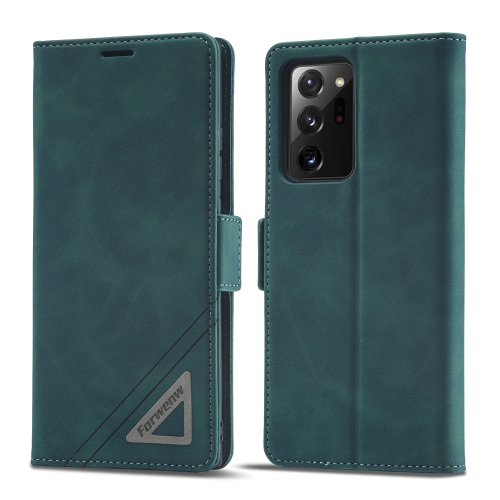 

For Samsung Galaxy Note20 Forwenw Dual-side Buckle Leather Phone Case(Dark Cyan)